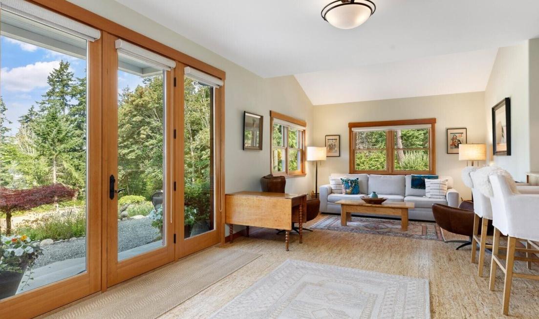 Living room in the Cultus Bay demonstration home